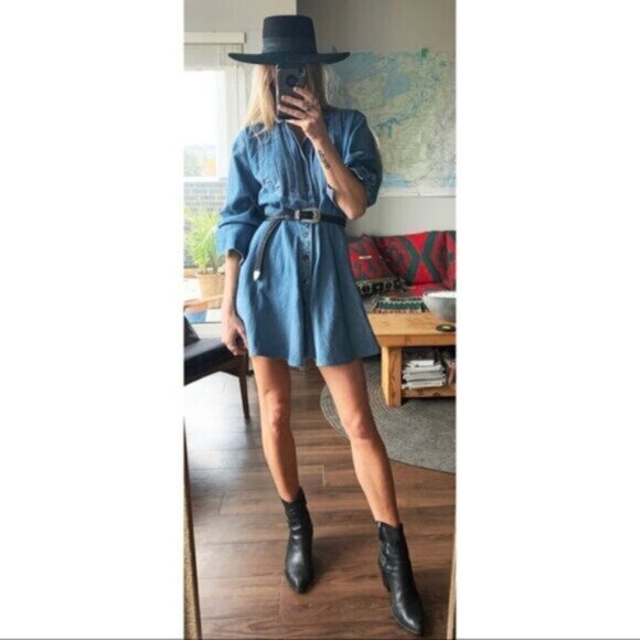 Vintage Ralph Lauren Western Denim Dress - Picture 3 of 12